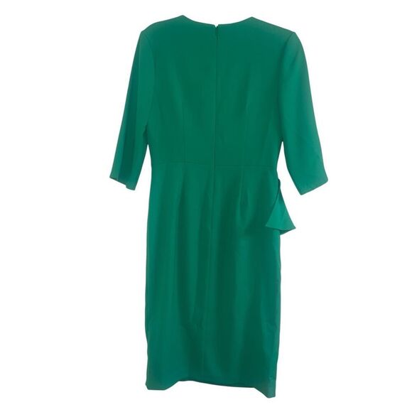 ✨Kay Unger Esther Stretch Crêpe Cocktail Green Sz 6 Dress✨ - Picture 7 of 8